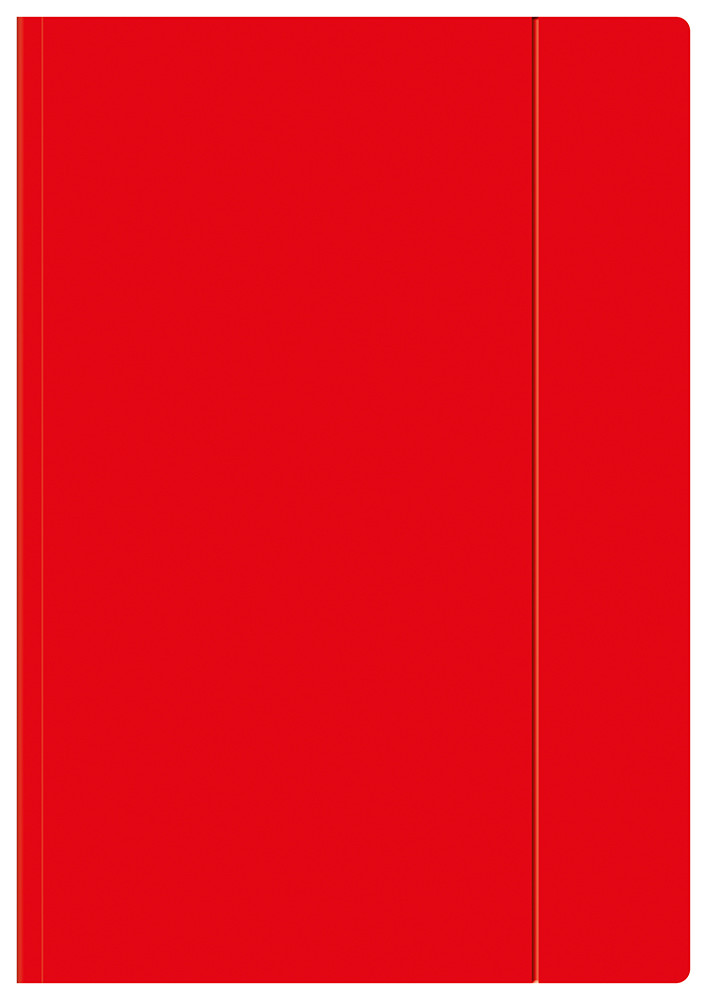 Teczka z gumką A4+/4cm czerwona Interdruk